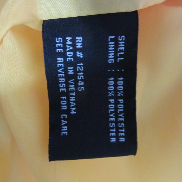 London Fog Yellow Double Breasted Belted Collared Trench Coat Size L Women's - Picture 12 of 13